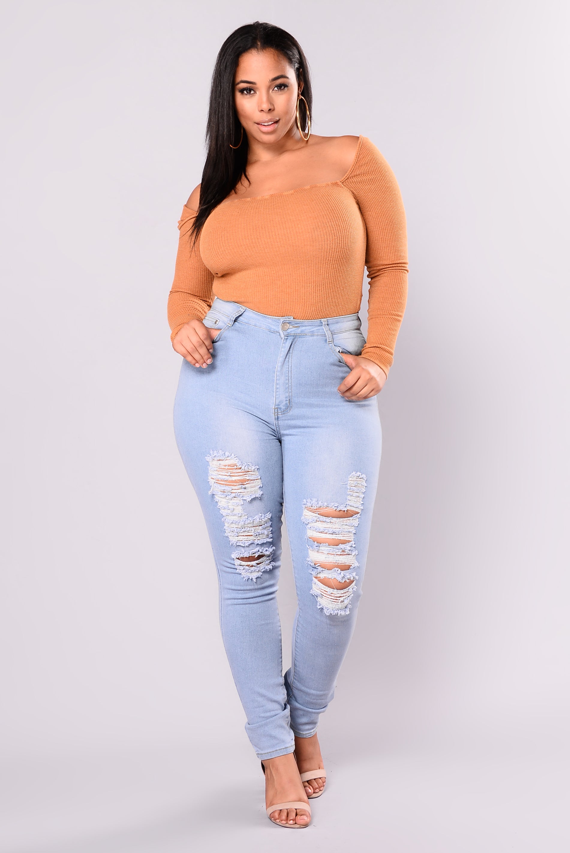 Drive To The Ocean Jeans - Light Blue Wash - Image 5