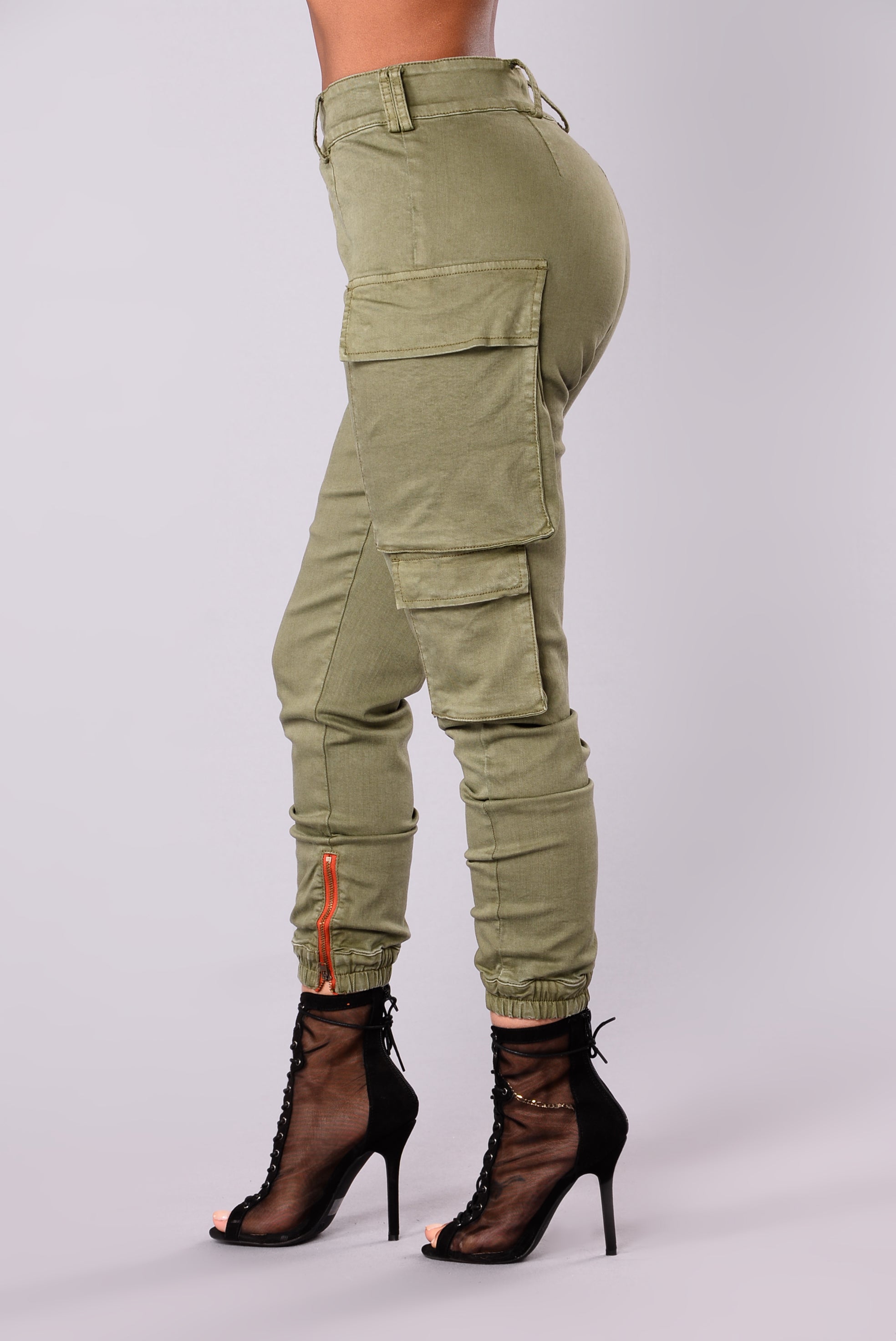 Kalley Cargo Pants - Olive - Image 7