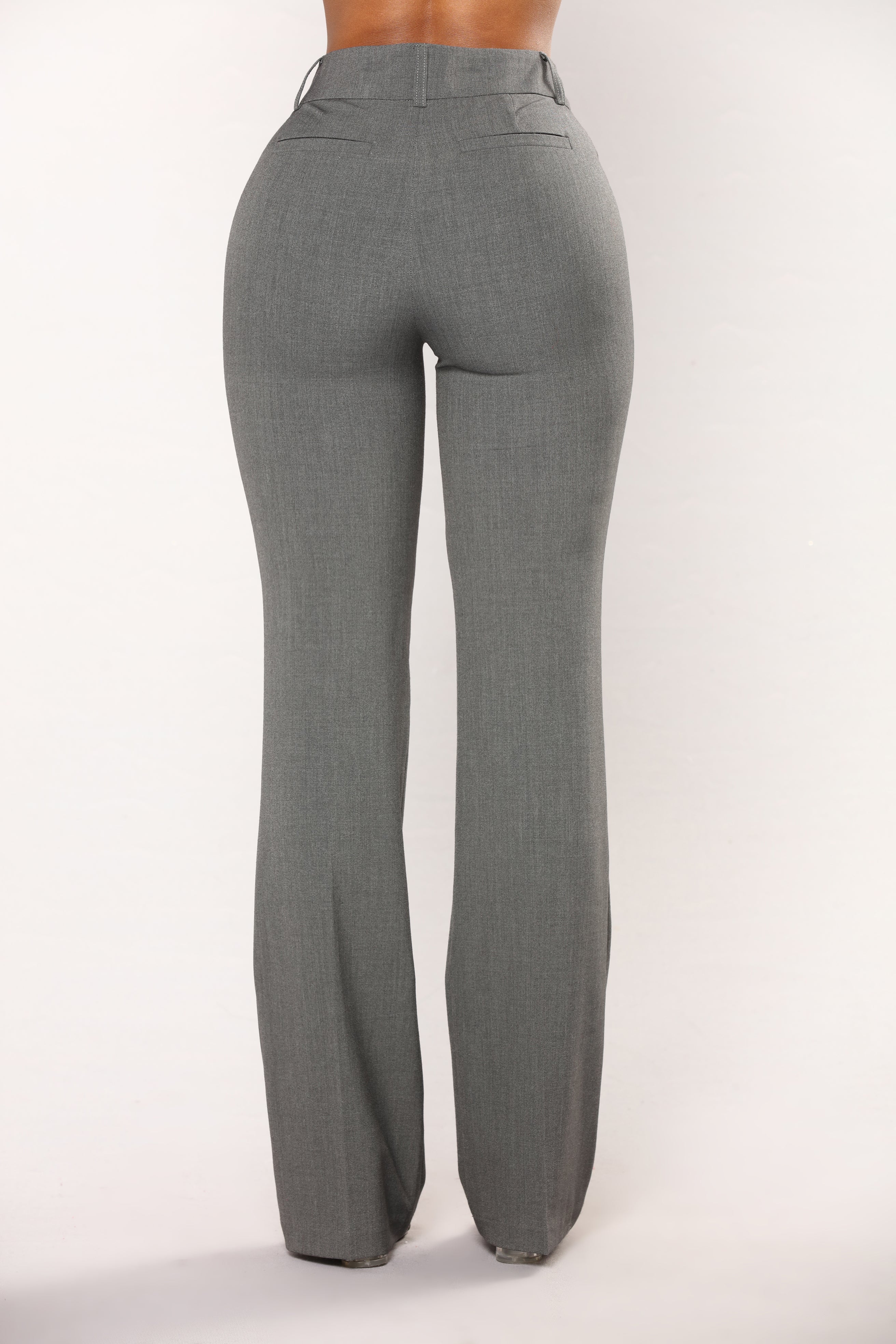 Tasha Dressy High Rise Pants - Charcoal - Image 3