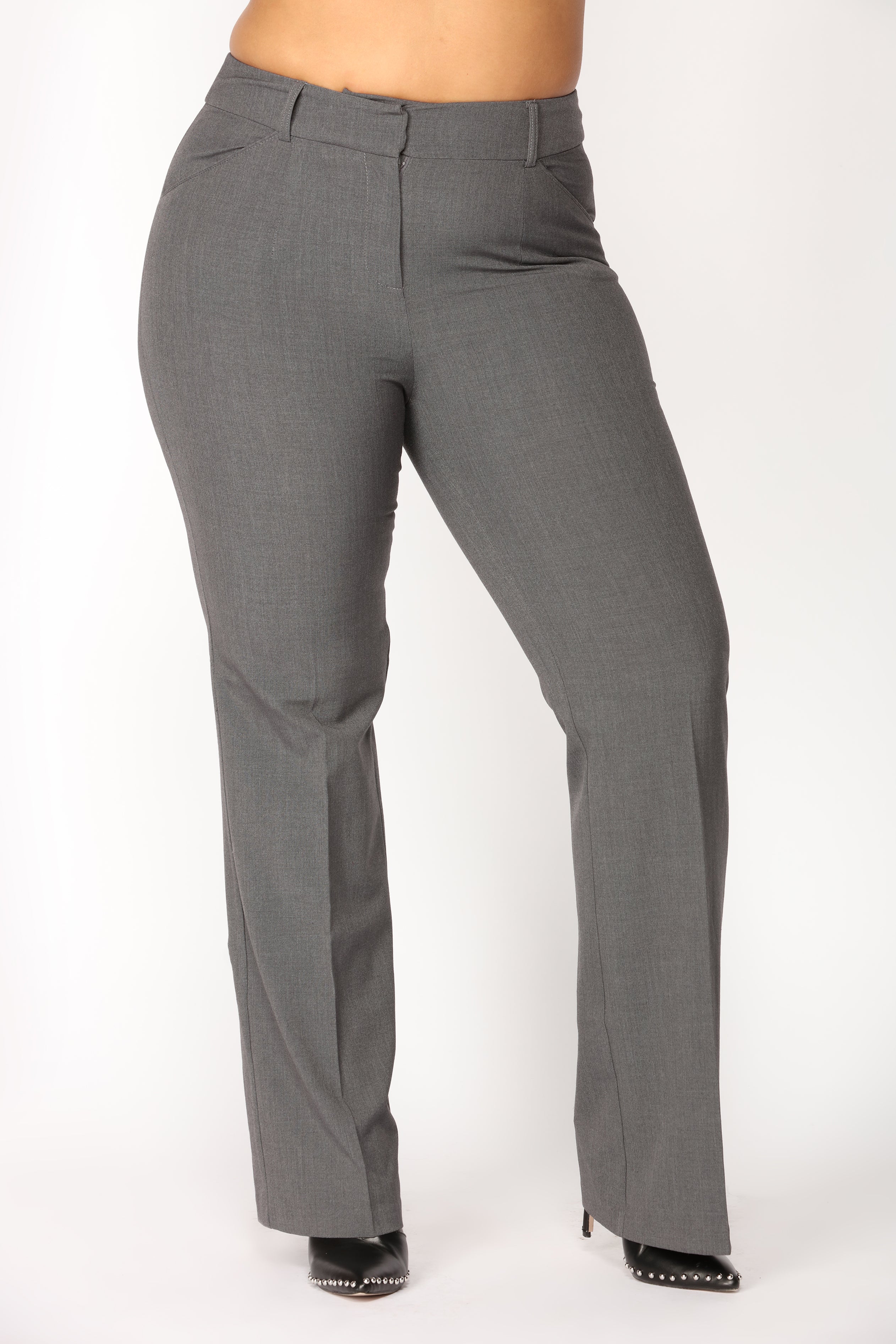 Tasha Dressy High Rise Pants - Charcoal - Image 9