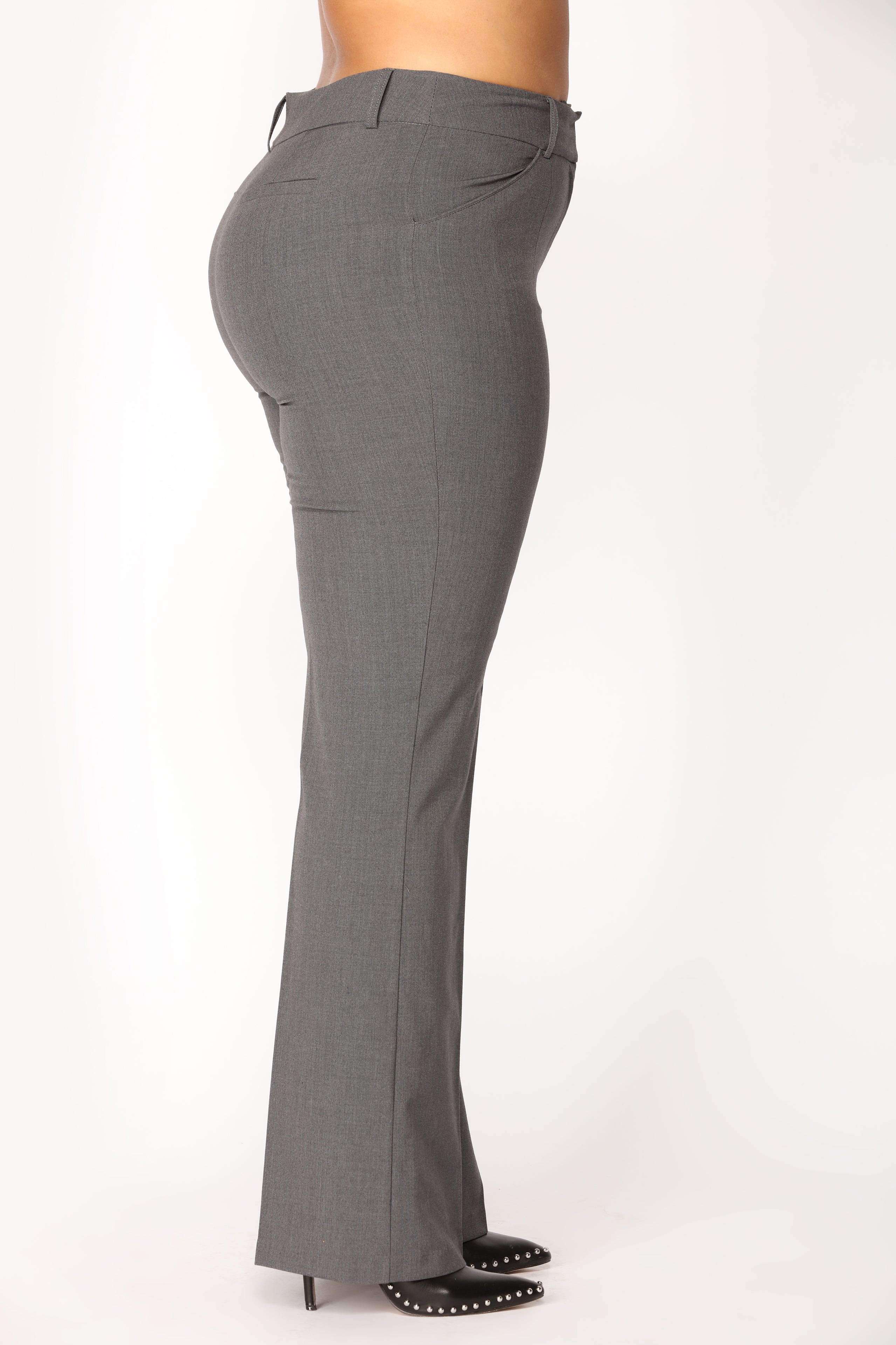 Tasha Dressy High Rise Pants - Charcoal - Image 10