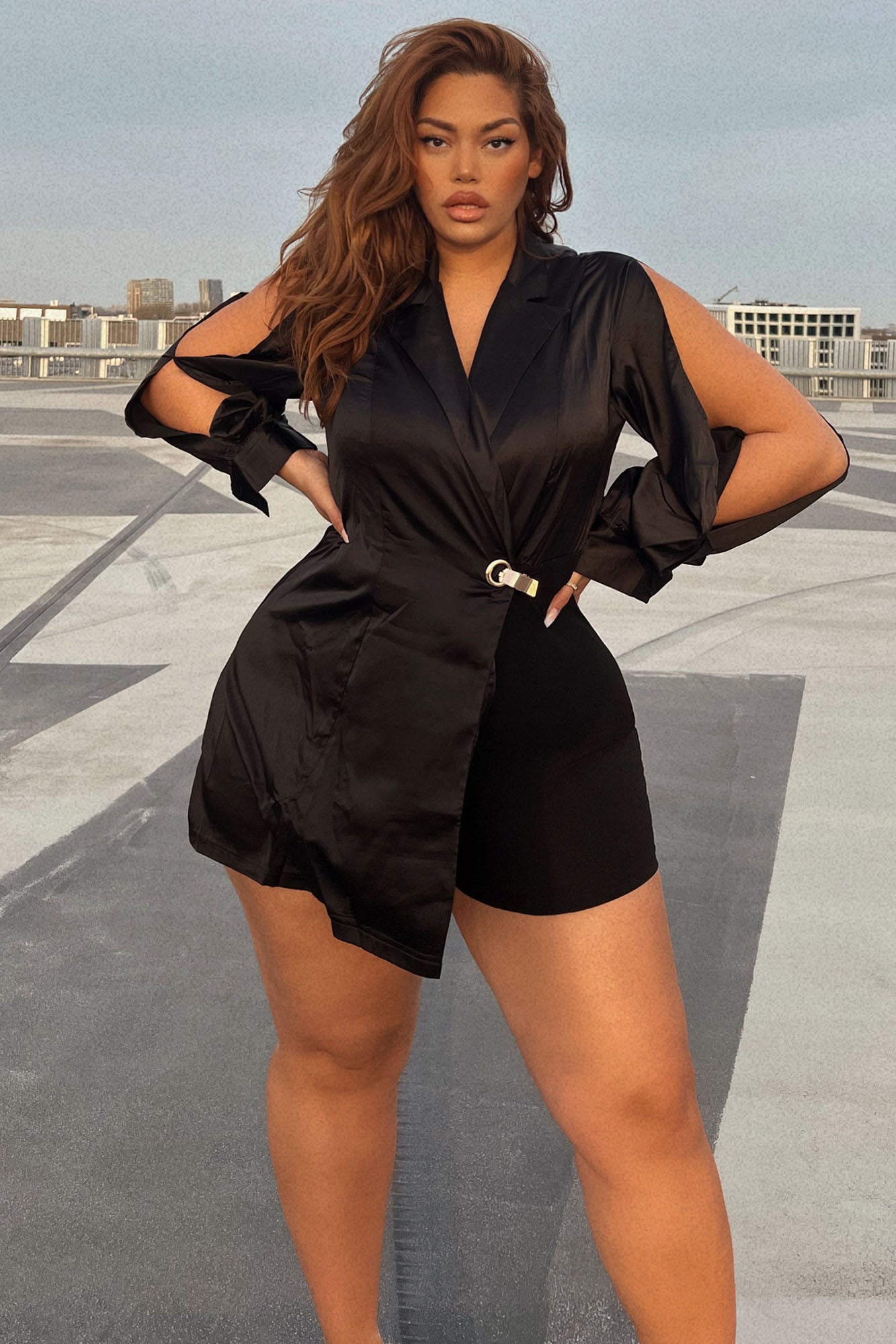 I'm In Charge Blazer Romper - Black - Image 8