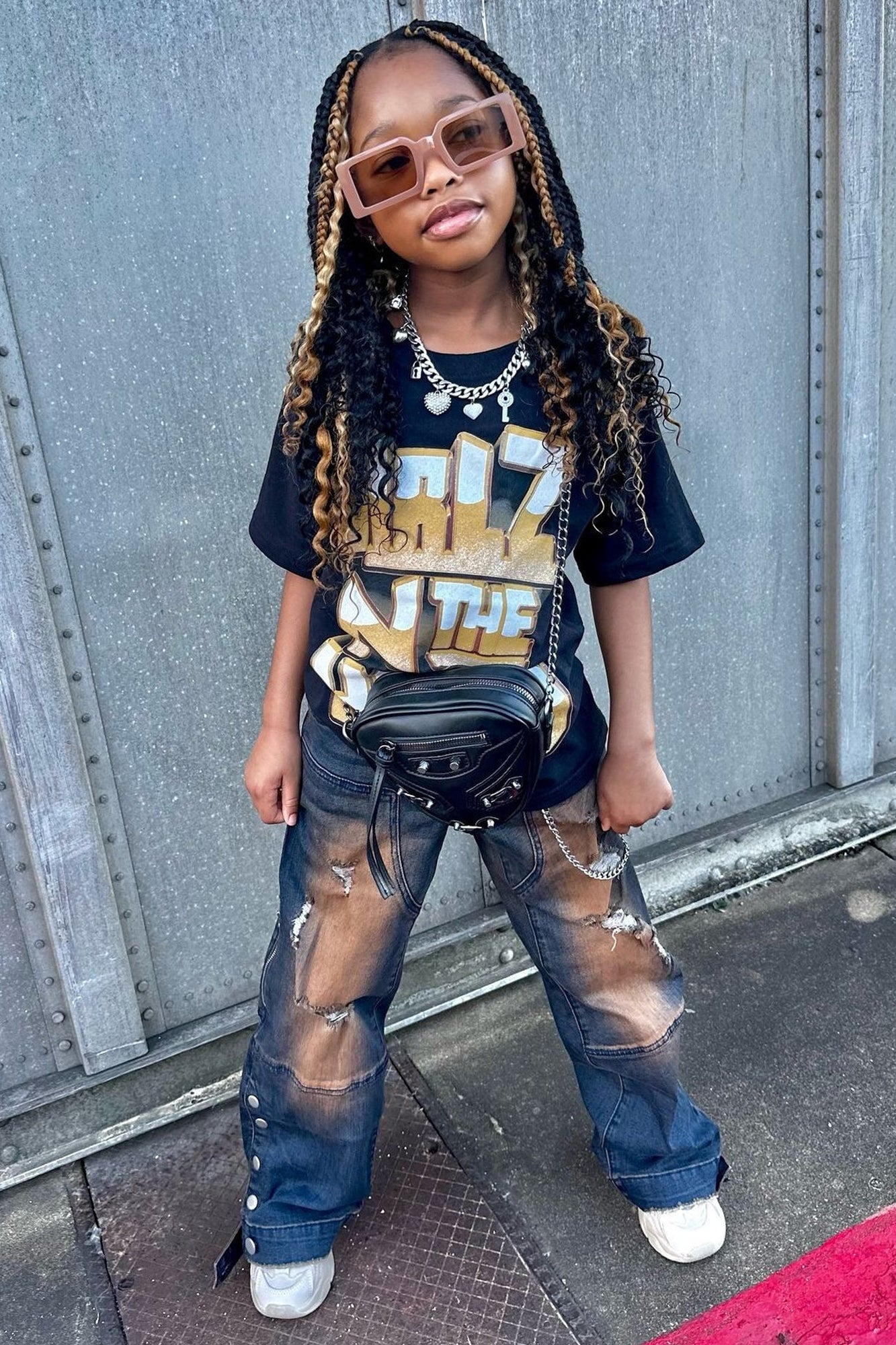 Mini Can't Make You Change Denim Jeans - Dark Wash - Image 7
