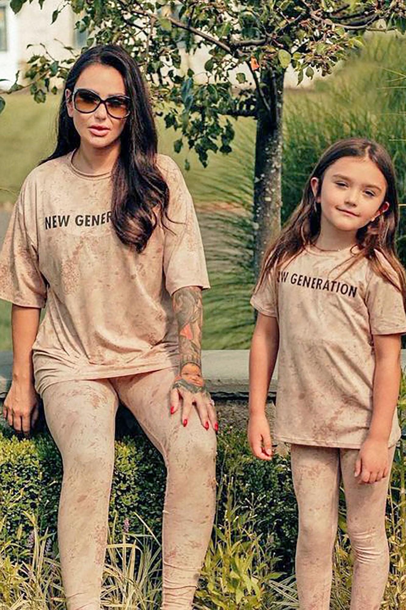 Mini New Generation Legging Set - Taupe - Image 3