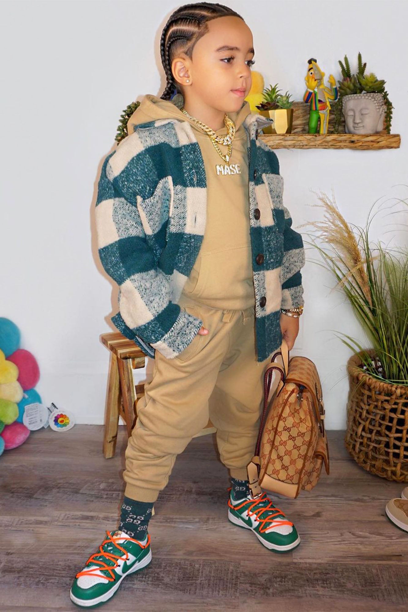 Mini Stole Your Toys Oversized Jogger - Nude - Image 3