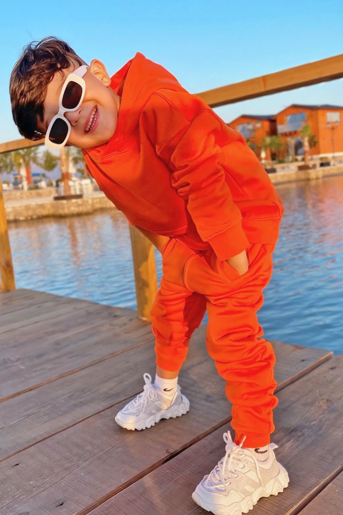Mini Stole Your Toys Oversized Jogger - Orange - Image 5