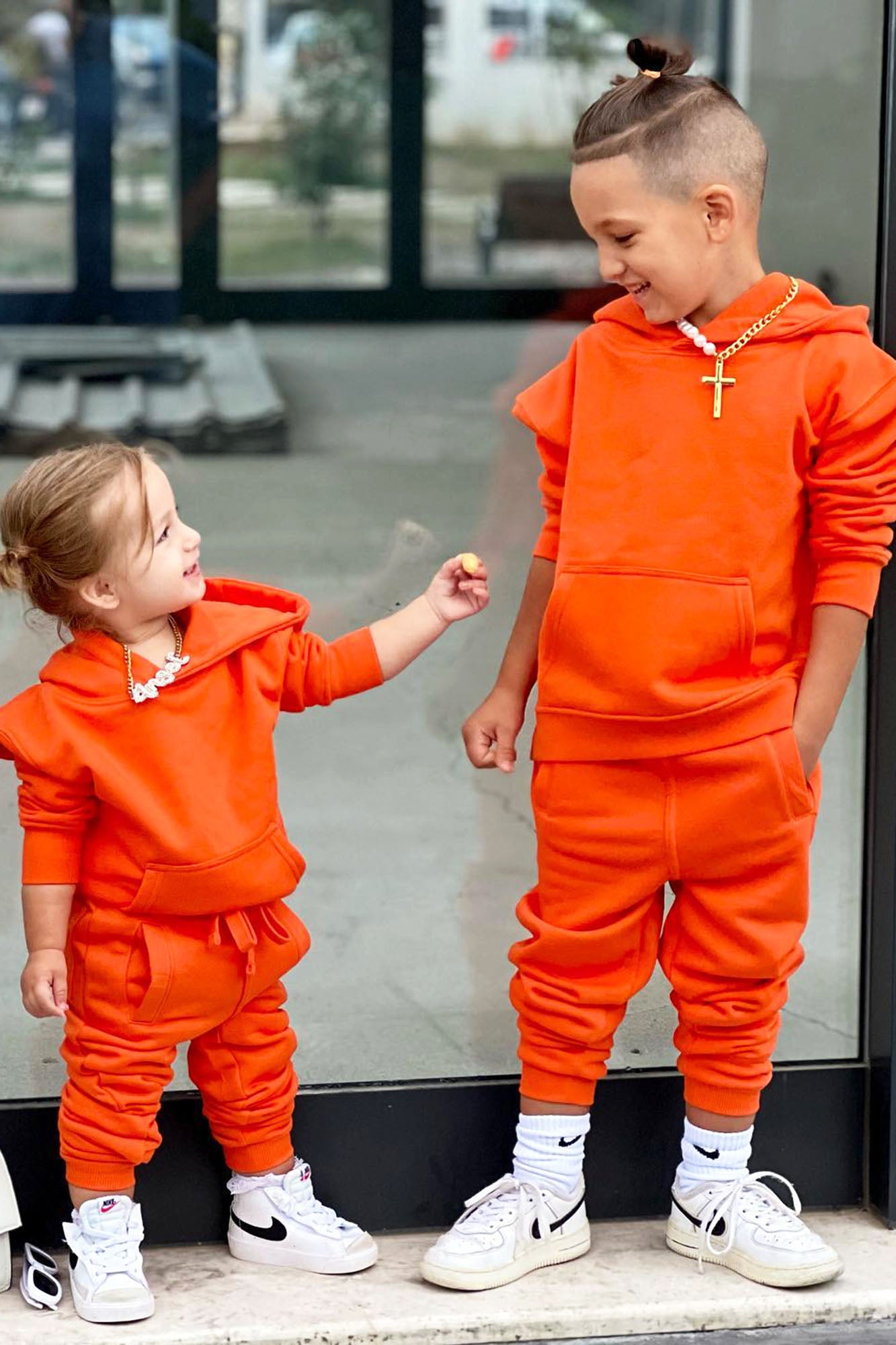 Mini Stole Your Toys Oversized Jogger - Orange - Image 4