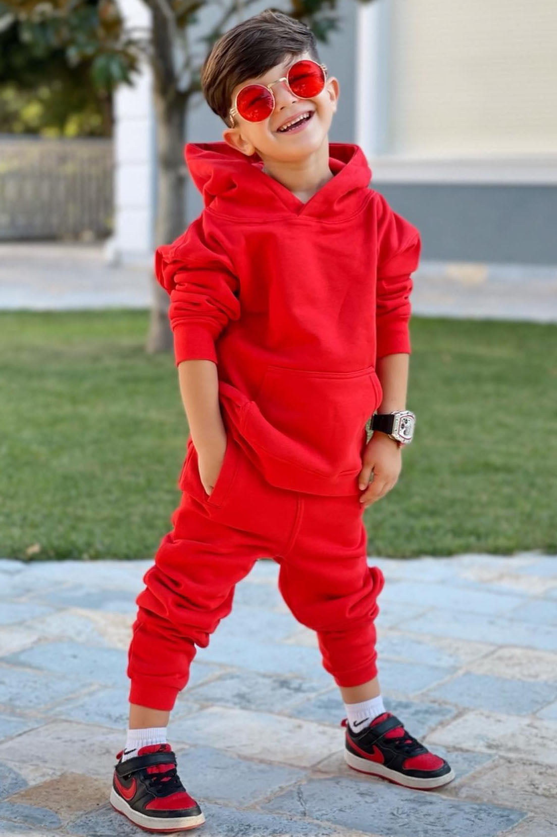 Mini Stole Your Toys Oversized Jogger - Red - Image 5