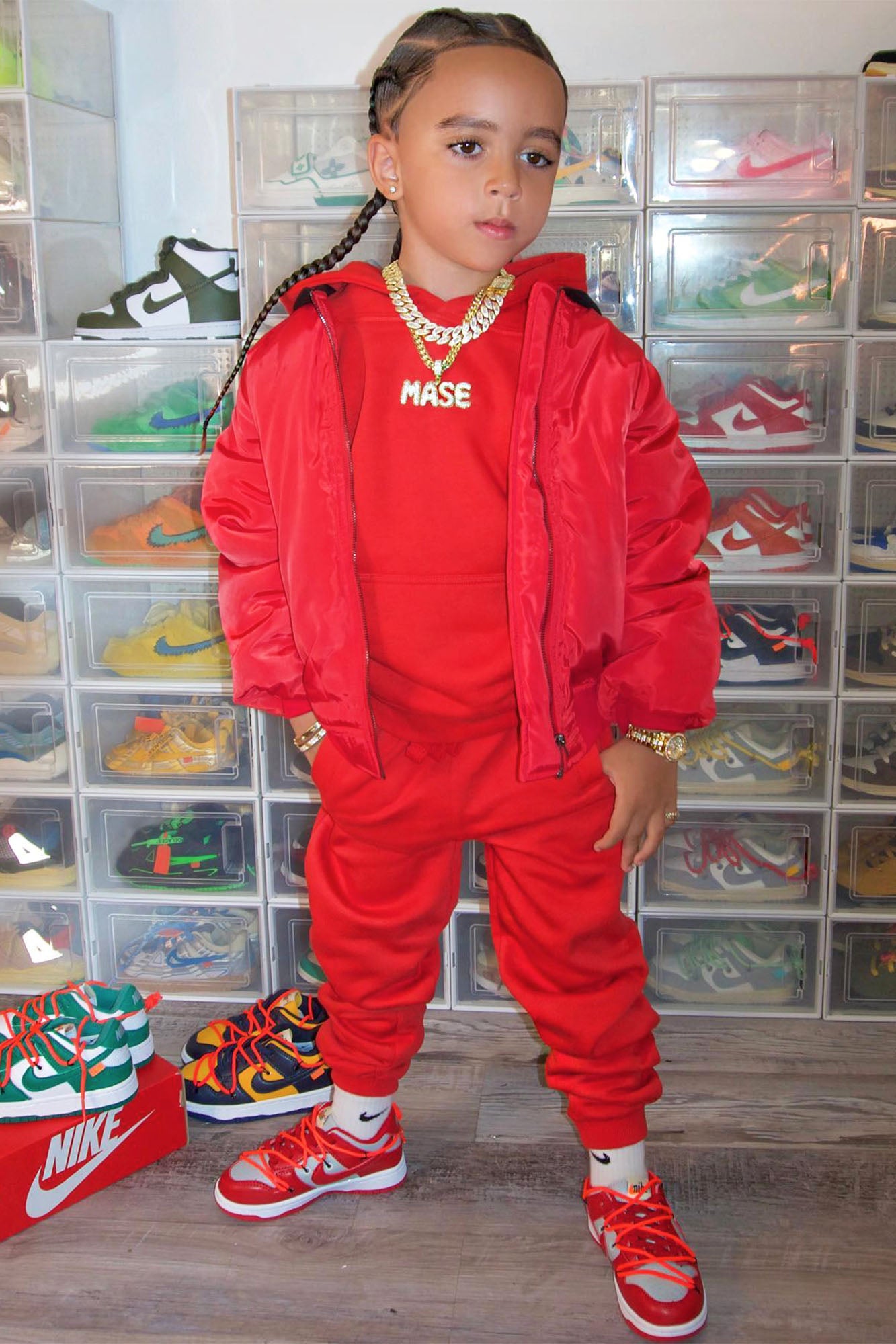 Mini Stole Your Toys Oversized Jogger - Red - Image 4