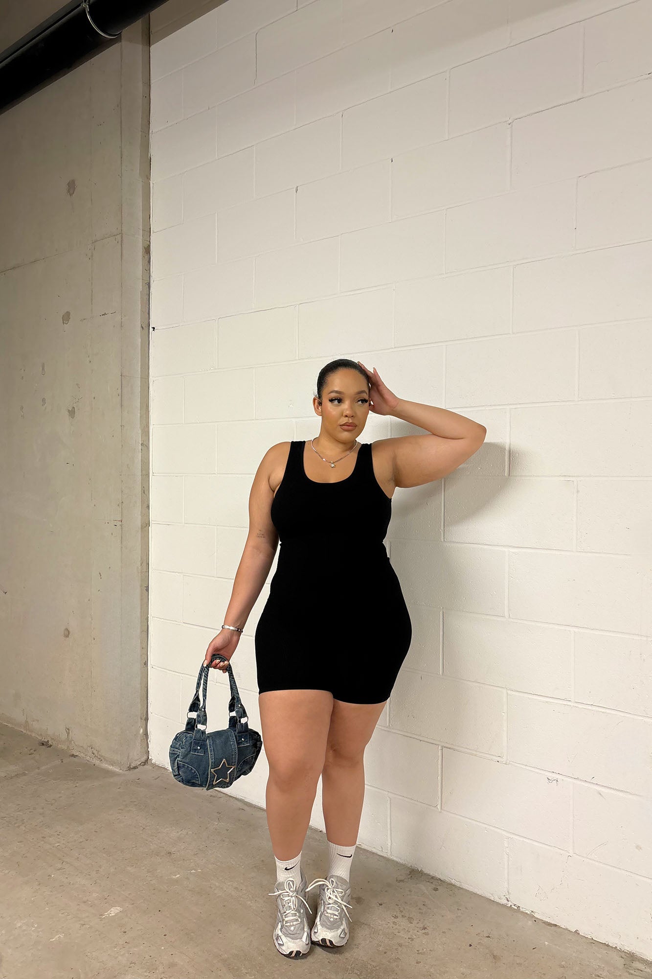 Naveah Scoop Neck Snatched Romper - Black - Image 9