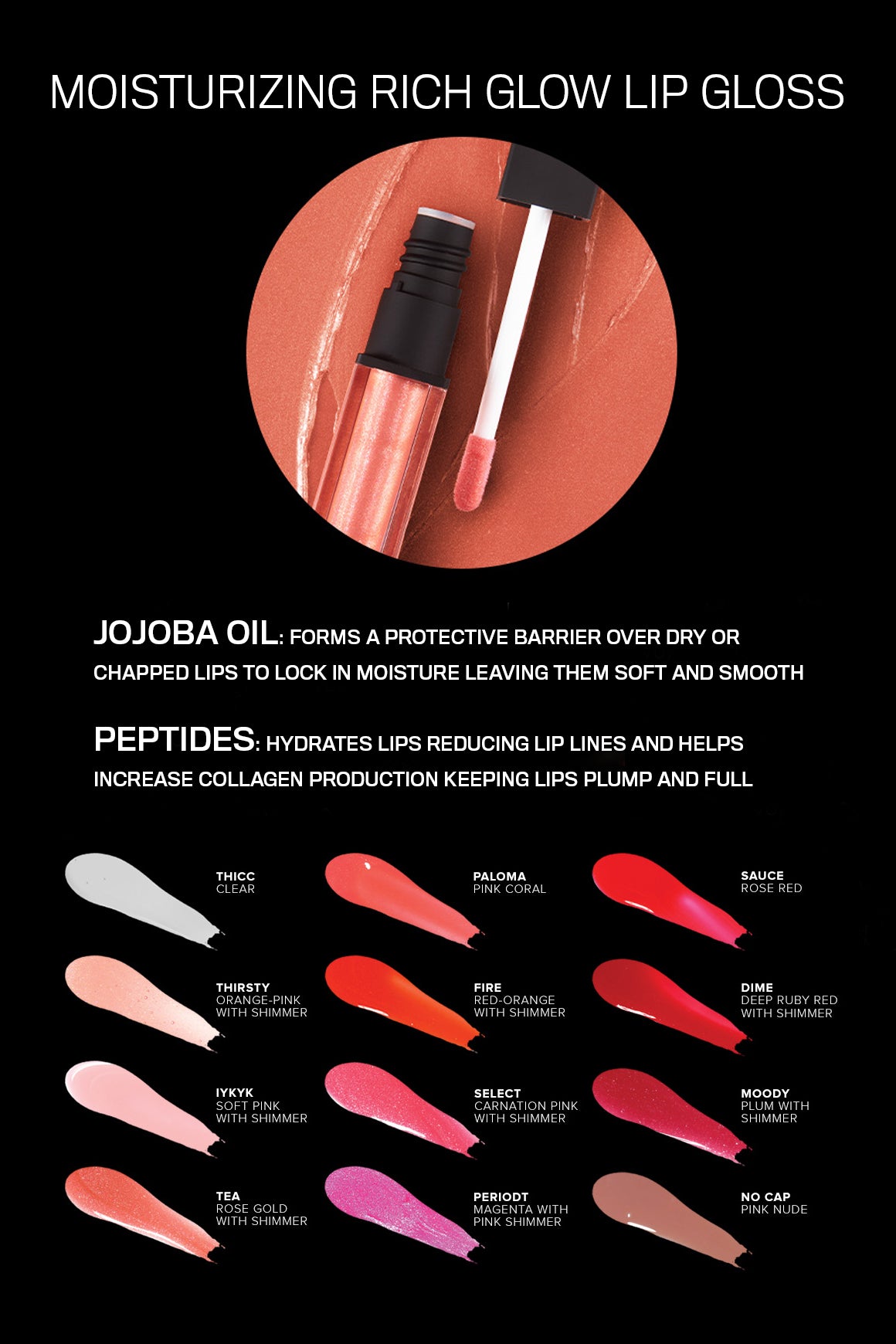 NOVABEAUTY Moisturizing Rich Glow Lip Gloss - Thirsty - Image 4