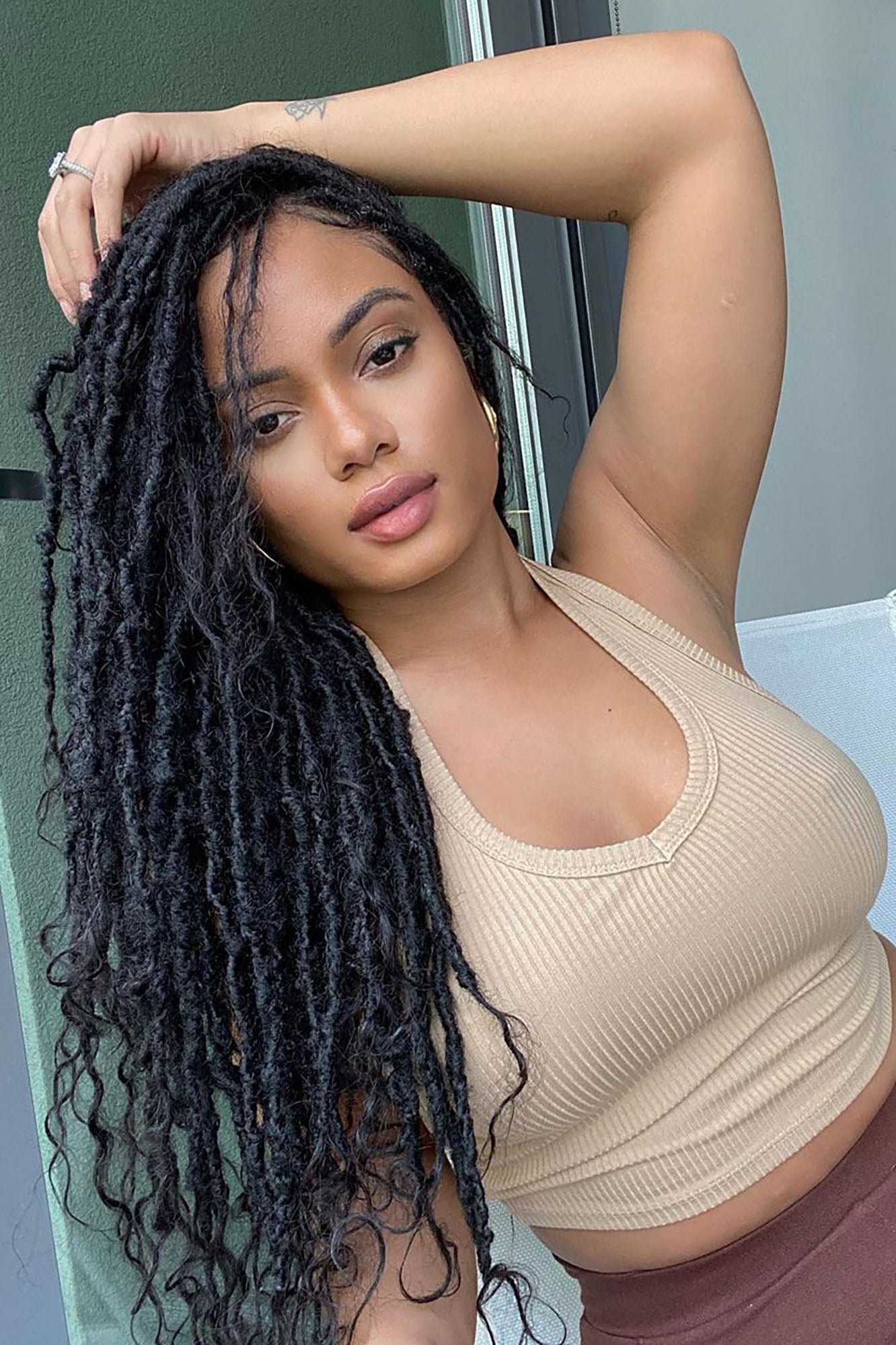 The New Me Halter Top - Khaki - Image 4
