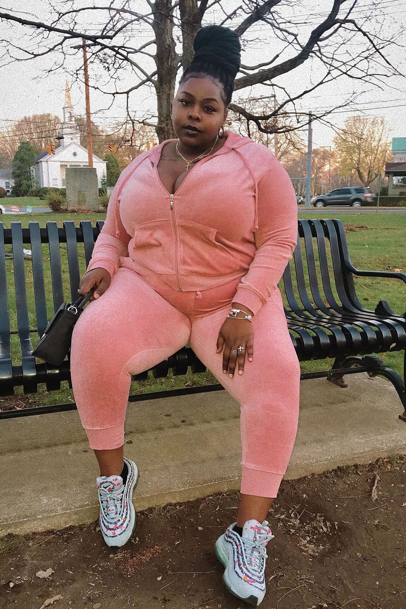 The Original Trendsetter Velour Set - Mauve - Image 9