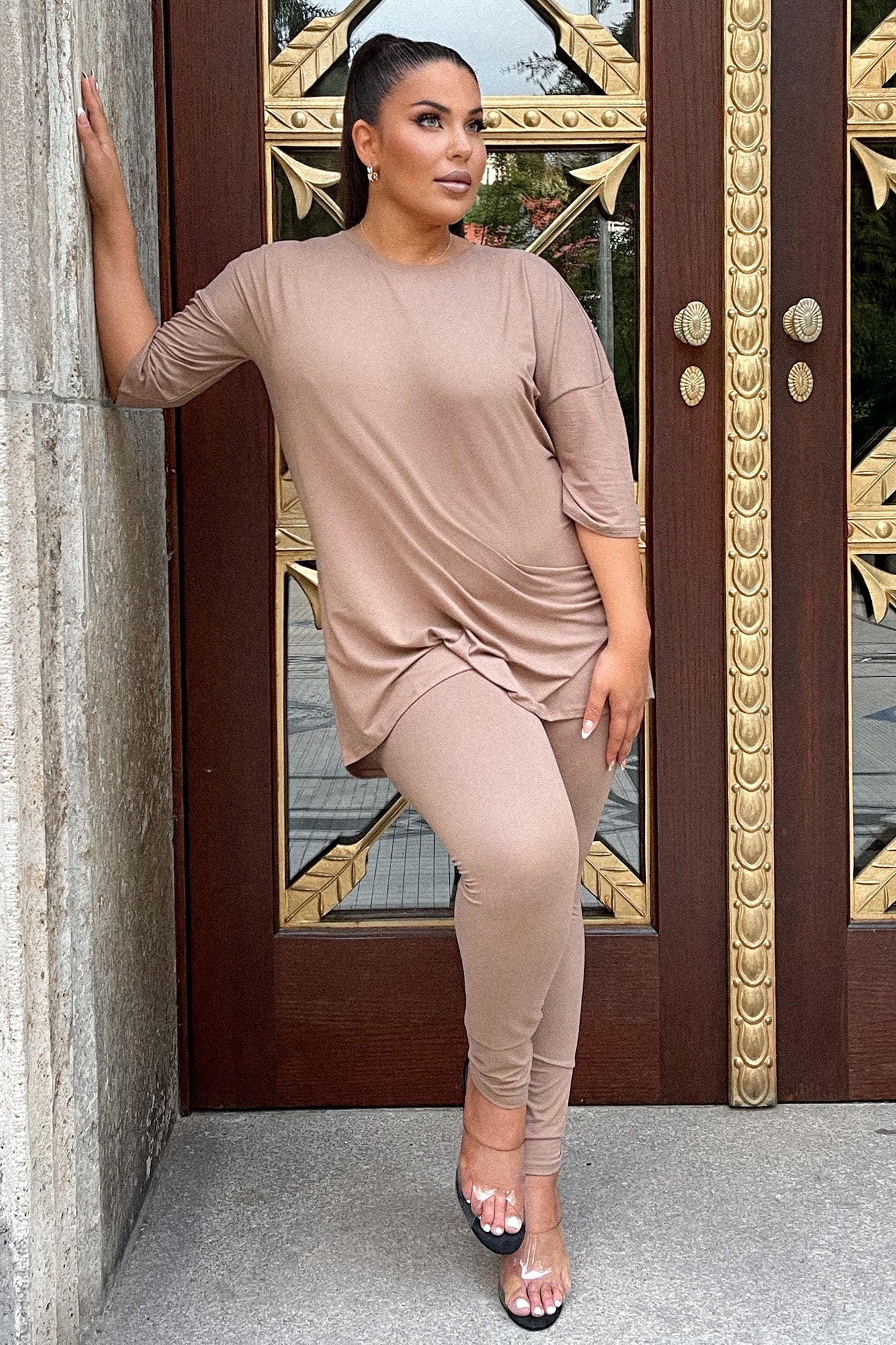 Weekend Vibes Legging Set - Mocha - Image 6