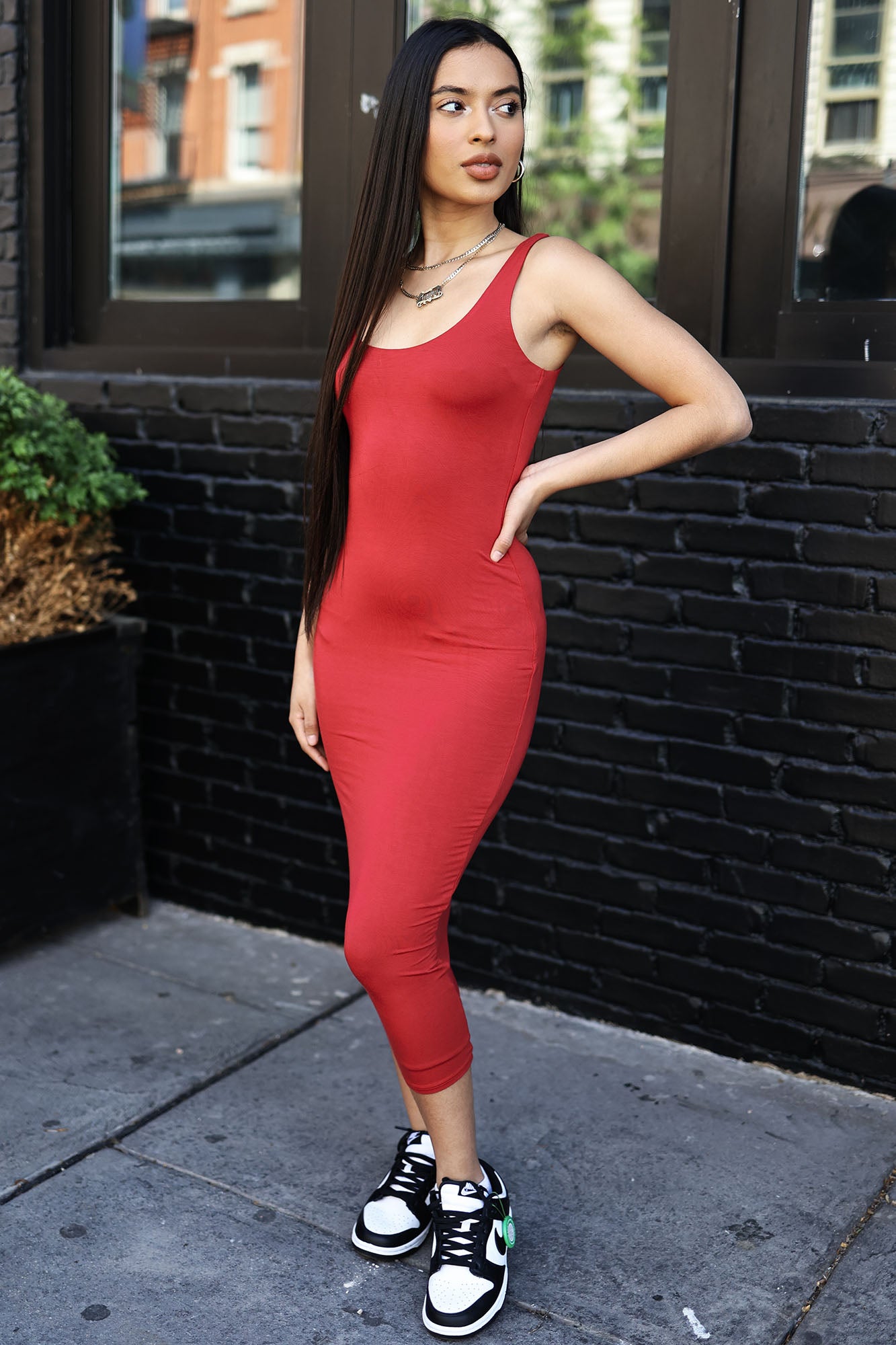 Your Needs Met Dress - Red - Image 3