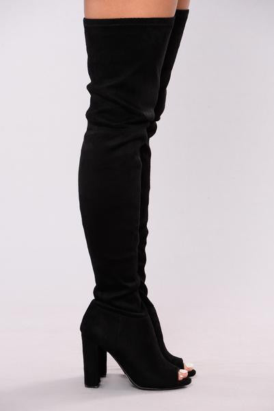 Carmella OTK Boot - Black - Image 3